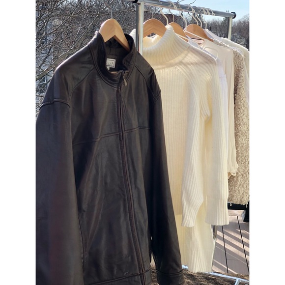 Pelle Studio Other - People Studio - Men’s Brown Leather Bomber Jacket